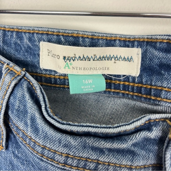 PILCRO Slim Boyfriend Embroidered Jeans 16W - Picture 5 of 11